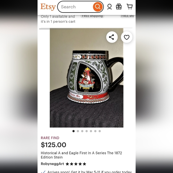 Vtg 1992 Bud Stein Historical A and Eagle First In A Series The 1872‎ Edition - Picture 9 of 9